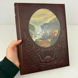 Vtg 1973 The Railroaders Hardcover Time Life Book The Old West Brown Filigree